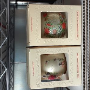 Lot of 2 - Hallmark Glass Ornaments
